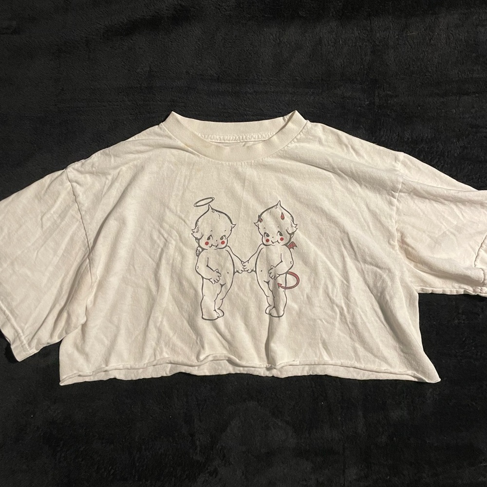 J. Halt white cropped t shirt women’s